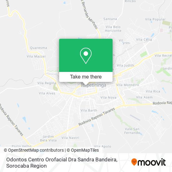 Odontos Centro Orofacial Dra Sandra Bandeira map