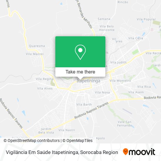 Vigilância Em Saúde Itapetininga map