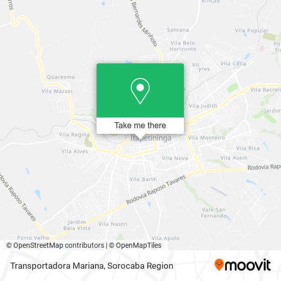Transportadora Mariana map