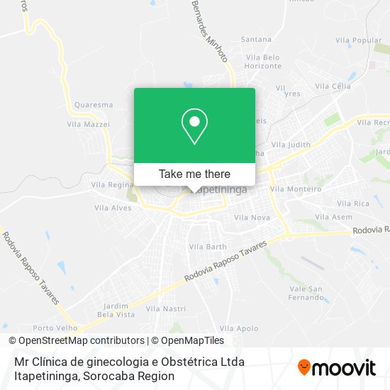 Mapa Mr Clínica de ginecologia e Obstétrica Ltda Itapetininga