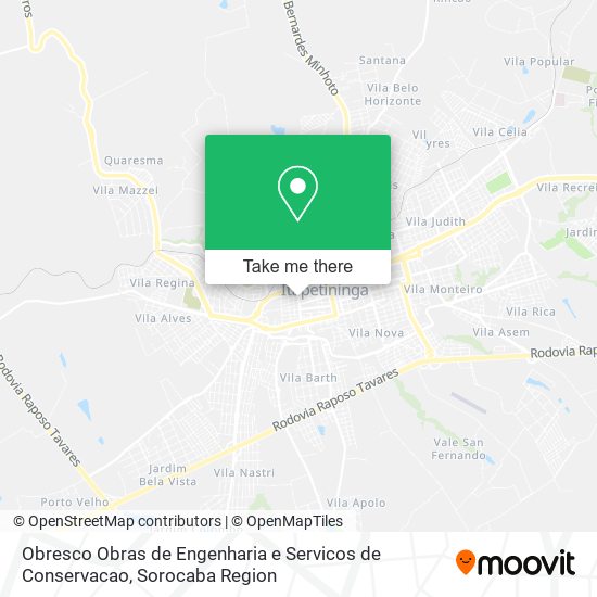 Obresco Obras de Engenharia e Servicos de Conservacao map