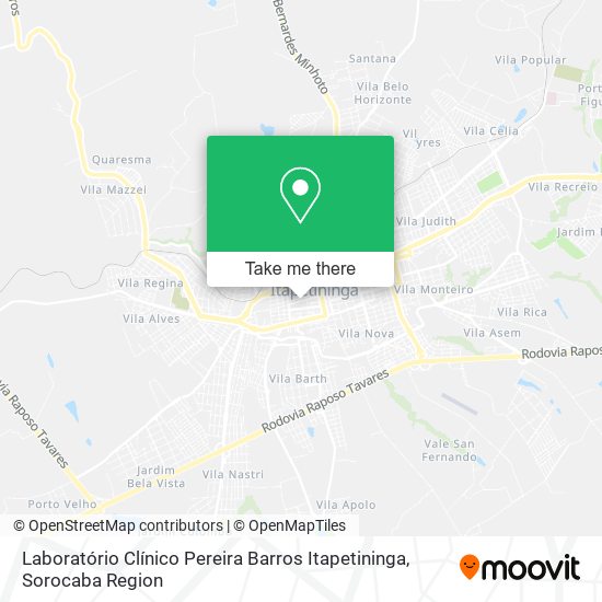 Laboratório Clínico Pereira Barros Itapetininga map