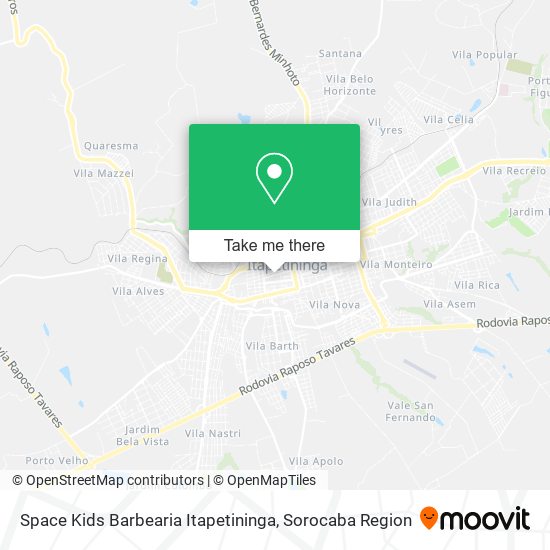 Space Kids Barbearia Itapetininga map