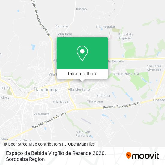 Espaço da Bebida Virgílio de Rezende 2020 map