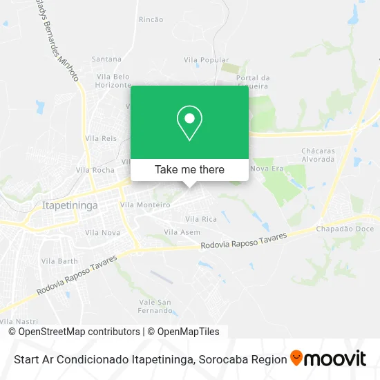 Start Ar Condicionado Itapetininga map