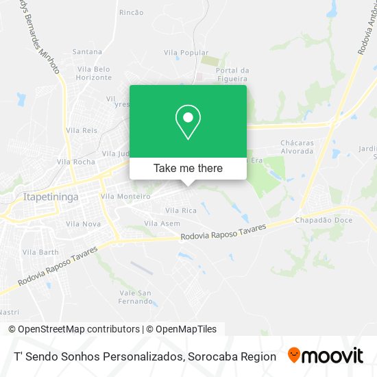 T' Sendo Sonhos Personalizados map