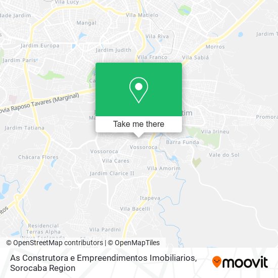 Mapa As Construtora e Empreendimentos Imobiliarios