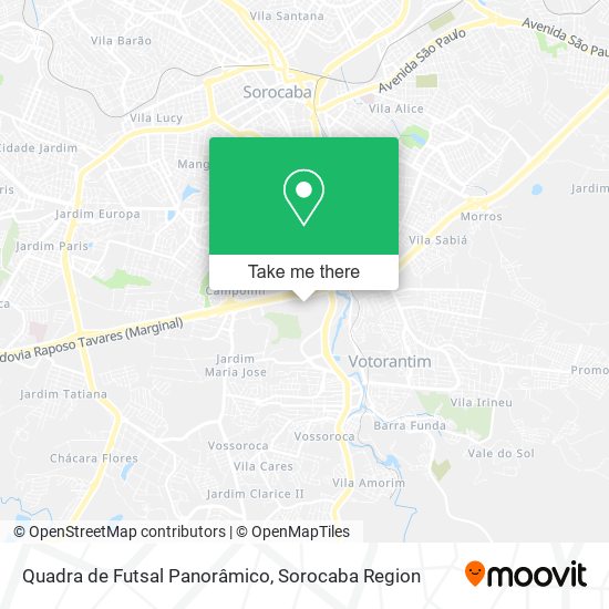 Quadra de Futsal Panorâmico map