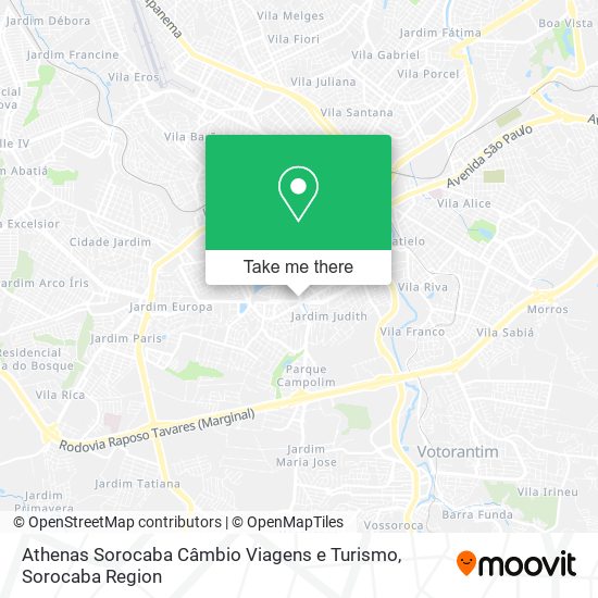 Athenas Sorocaba Câmbio Viagens e Turismo map