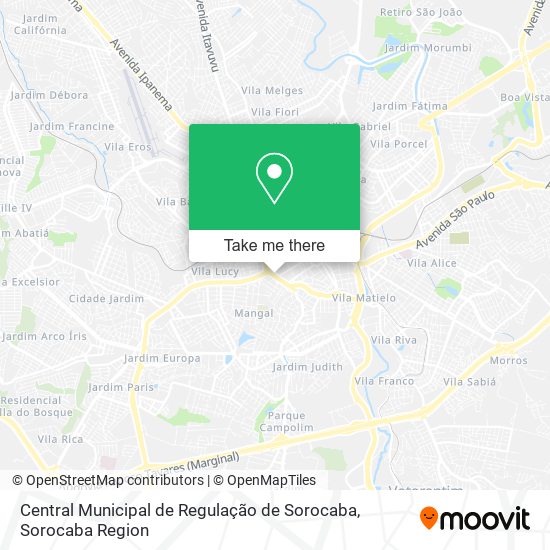 Central Municipal de Regulação de Sorocaba map