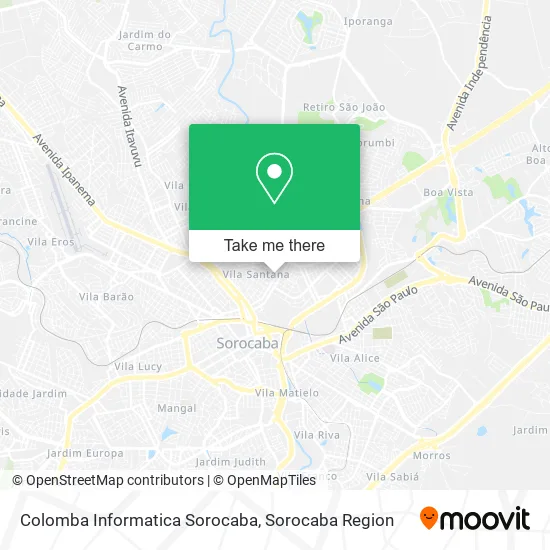 Colomba Informatica Sorocaba map