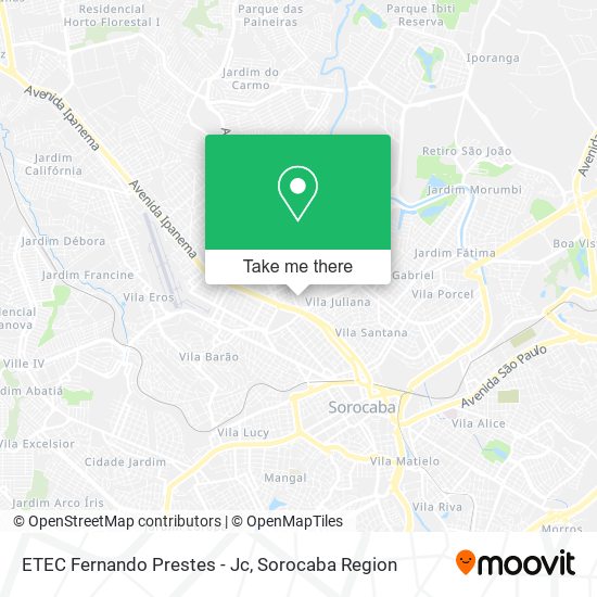 Mapa ETEC Fernando Prestes - Jc