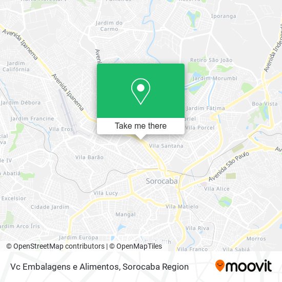 Vc Embalagens e Alimentos map