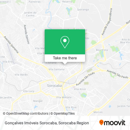 Gonçalves Imóveis Sorocaba map