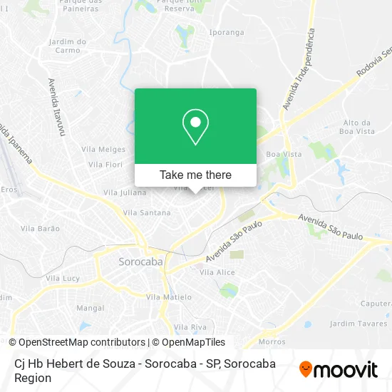 Cj Hb Hebert de Souza - Sorocaba - SP map