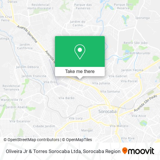 Oliveira Jr & Torres Sorocaba Ltda map