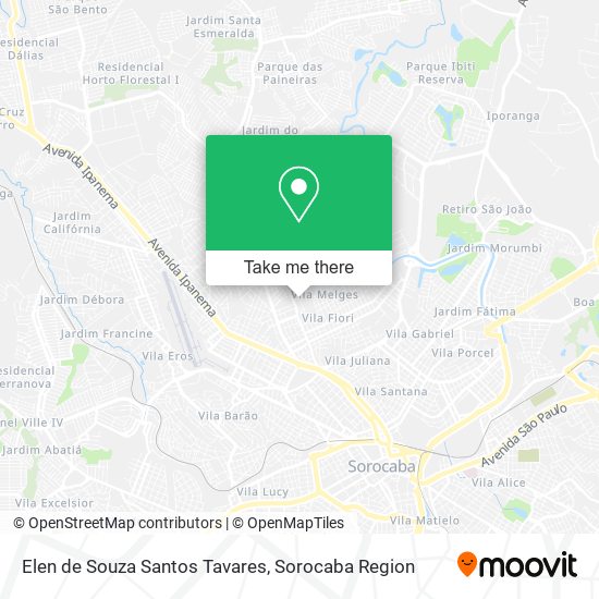 Elen de Souza Santos Tavares map