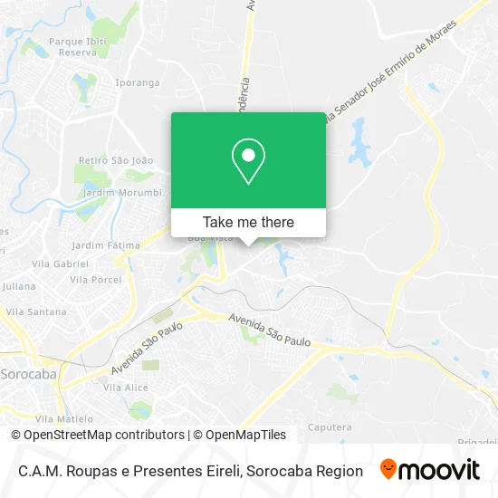 C.A.M. Roupas e Presentes Eireli map