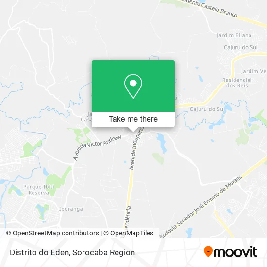 Distrito do Eden map