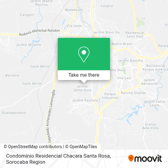 Condomínio Residencial Chacara Santa Rosa map