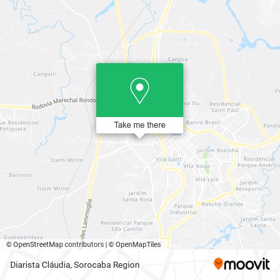 Diarista Cláudia map