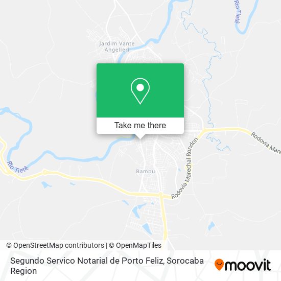 Segundo Servico Notarial de Porto Feliz map