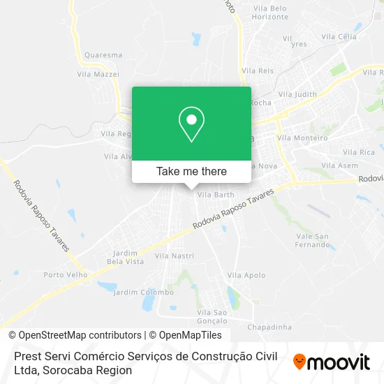 Prest Servi Comércio Serviços de Construção Civil Ltda map