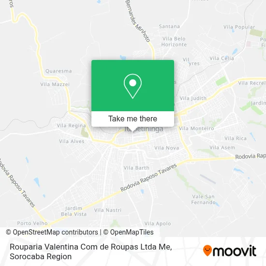 Rouparia Valentina Com de Roupas Ltda Me map