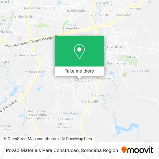 Povão Materiais Para Construcao map
