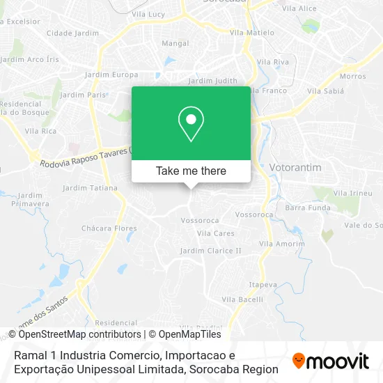 Ramal 1 Industria Comercio, Importacao e Exportação Unipessoal Limitada map