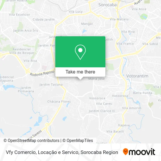 Vfy Comercio, Locação e Servico map