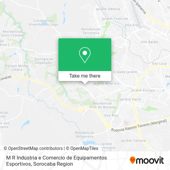 M R Indústria e Comercio de Equipamentos Esportivos map