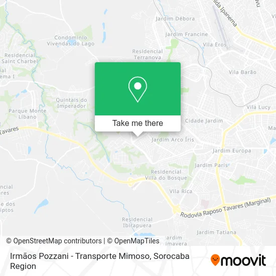 Irmãos Pozzani - Transporte Mimoso map