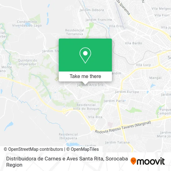 Distribuidora de Carnes e Aves Santa Rita map