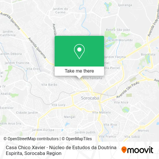 Casa Chico Xavier - Núcleo de Estudos da Doutrina Espirita map