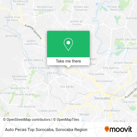Auto Pecas Top Sorocaba map