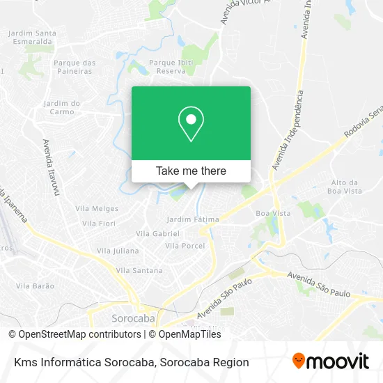Kms Informática Sorocaba map