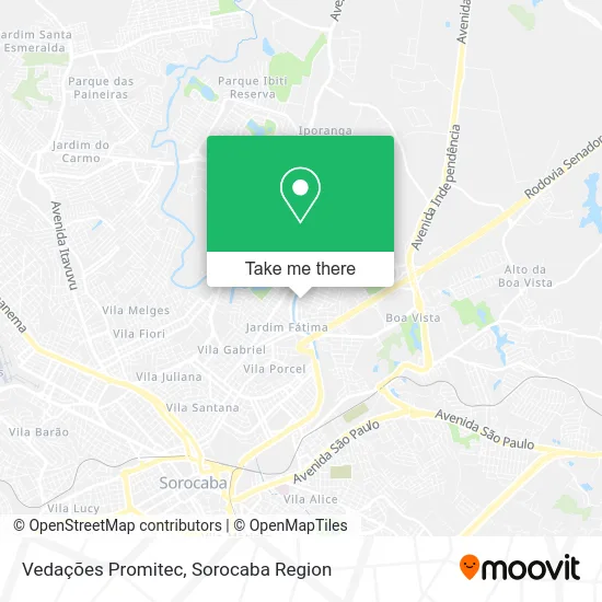 Vedações Promitec map