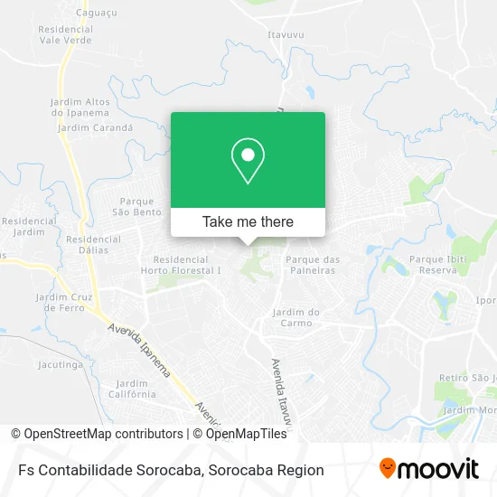 Fs Contabilidade Sorocaba map