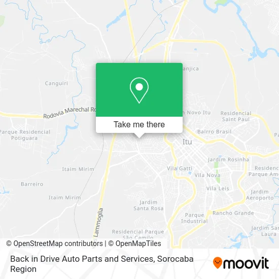 Back in Drive Auto Parts and Services map