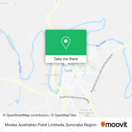 Modas Australian Point Limitada map