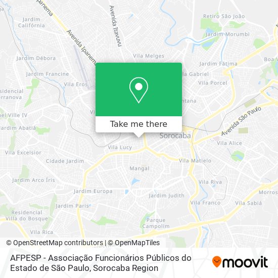 AFPESP - Associação Funcionários Públicos do Estado de São Paulo map