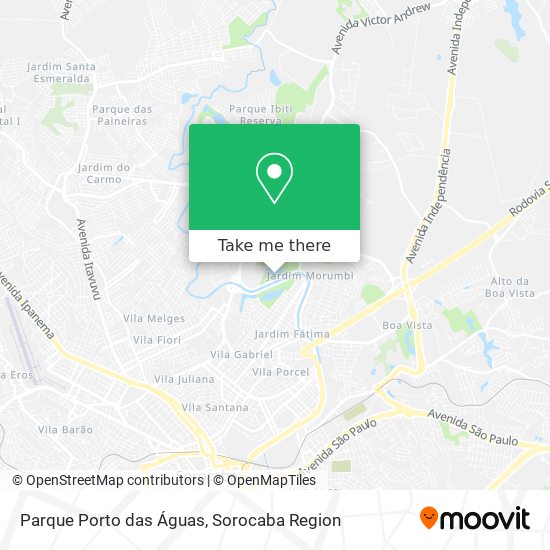 Parque Porto das Águas map