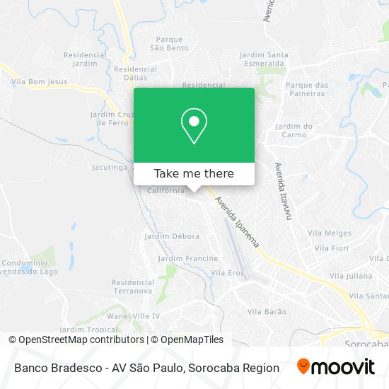 Banco Bradesco - AV São Paulo map