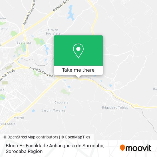 Bloco F - Faculdade Anhanguera de Sorocaba map