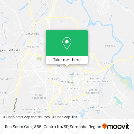 Rua Santa Cruz, 855 -Centro Itu / SP map