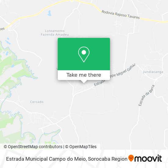 Estrada Municipal Campo do Meio map