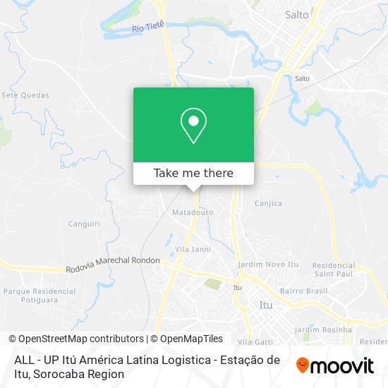 ALL - UP Itú América Latina Logistica - Estação de Itu map