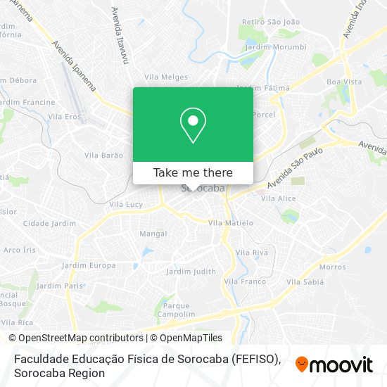 Faculdade Educação Física de Sorocaba (FEFISO) map