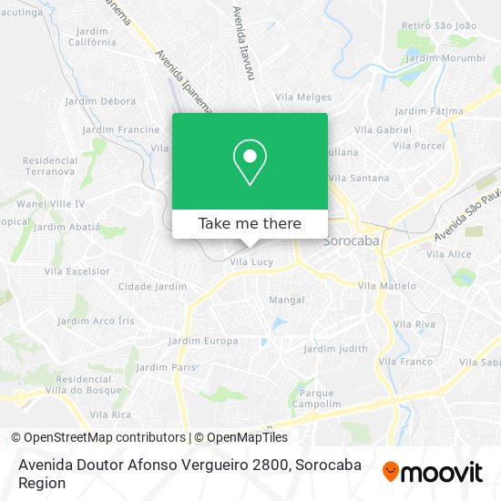 Avenida Doutor Afonso Vergueiro 2800 map
